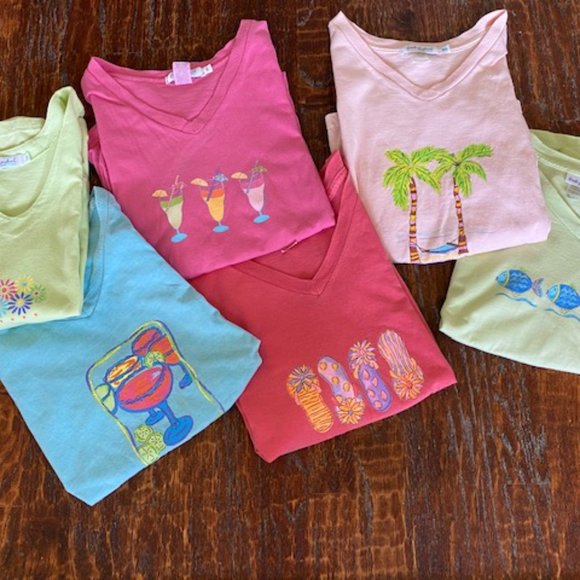 Bundle 6 * FRESH PRODUCE * 5 s/s T-SHIRTS + 1 slvls TANK * XS / S / M * SUMMER - Picture 2 of 15